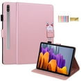 thumbnail image 1 of Dteck Case for Samsung Galaxy Tab S9/S8/S7 11 Inch Tablet (Model SM-X710/X716/X718/T870/T875/X700/X706), Slim Folio Stand Protective Cover with Card Holder,Rosegold, 1 of 7