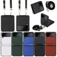 thumbnail image 1 of Dteck Case for Samsung Galaxy Z Flip 3 5G Phone (2021) with Long Shoulder Strap Crossbody PU Leather Hard Back Shell Full Body Shockproof Anti-slip Lightweight Cover for Galaxy Z Flip 3 (6.7"),Black, 1 of 9