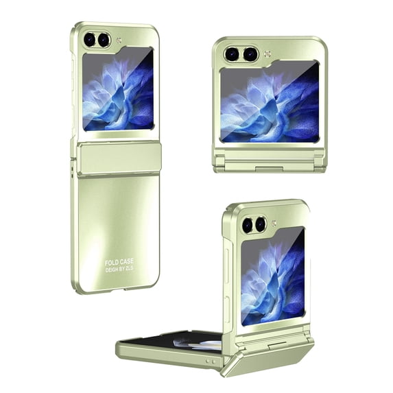 Dteck Case for Samsung Galaxy Z Flip 5 ,Luxury Plating Phone Case Hinge Protection Slim Hard PC Shockproof Slim Protective Cover for Samsung Galaxy Z Flip 5,Green