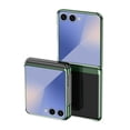 thumbnail image 1 of Dteck Case for Samsung Galaxy Z Flip 7, Crystal Transparent Electroplated Hard PC Shell, Anti-Scratch Shockproof Slim Protective Phone Cover for Samsung Z Flip 7 2025,Green, 1 of 5