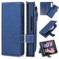 thumbnail image 1 of Dteck Case for Samsung Galaxy Z Fold 3 5G (2021),Luxury Business Leather Magnetic Card Holder Wallet Case with S-Pen Holder Pocket Hybrid PC Protective Kickstand Cover,Blue, 1 of 13