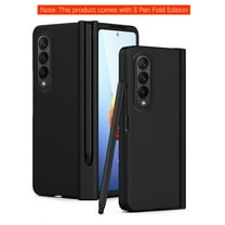 Dteck Case for Samsung Galaxy Z Fold 4,Shockoof Armor Case Hinge Protection Built-in Screen Protector Hard PC Cover for Galaxy Z Fold4 5G with Pen Stylus,Black