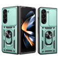thumbnail image 1 of Dteck Case for Samsung Galaxy Z Fold 6, Heavy Duty Protective with Slide Lens Cover & 360° Finger Ring Stable Kickstand Case for Galaxy Z Fold 6 5G 2024,Green, 1 of 6
