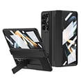 thumbnail image 1 of Dteck Case for Samsung Galaxy Z Fold 6,Shockproof Leather Case Electroplating PC Built-in Screen Protector Hinge Protection Kickstand Full Body Cover, Black, 1 of 9