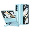 thumbnail image 1 of Dteck Case for Samsung Galaxy Z Fold 6,Shockproof Leather Case Electroplating PC Built-in Screen Protector Hinge Protection Kickstand Full Body Cover,Blue, 1 of 9