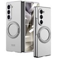 thumbnail image 1 of Dteck Case for Samsung Galaxy Z Fold 7, Built-in Front Screen Protector Case with Magnetic Ring Holder Compatible with Magsafe Hard PC Protective Cover,Silver, 1 of 9