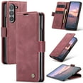 thumbnail image 1 of Dteck Case for Samsung Galaxy Z Fold 7 , Magnetic Closure Leather Flip Wallet Case with Card Holder Shockproof Kickstand Protective Phone Cover for Samsung Galaxy Z Fold 7,Winered, 1 of 9