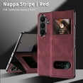 thumbnail image 1 of Dteck Case for Samsung Galaxy Z Fold 7,Magnetic Leather Flip Stand Case,Slim Anti-Drop Protective Hard PC Retro Stylish Business Cover for Galaxy Z Fold 7,Winered, 1 of 7