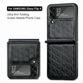 thumbnail image 1 of Dteck Case for Samsung Galazy Z Flip 4 6.7" 2022 Release, Retro PU Leather Case with Luxury Embossed Diamond Grid Anti-drop Anti-seismic Stand n Folding Design Shockproof Case Samsung Z Flip 4, Black, 1 of 12