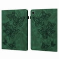 thumbnail image 1 of Dteck Case for Samsung Tab A7 Lite 8.7 inch 2021 Model Case (SM-T225/T220) with Elastic Band Card Pockets Stand Embossed Butterfly Vintage Shockproof PU Leather Folio Magnetic Cover, Green Butterfly, 1 of 6