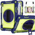 thumbnail image 1 of Dteck for Samsung Galaxy Tab S9/S8/S7 Case 11" 2023/2022/2020 Shockproof Protective Tab S9/S8/S7 Kids Tablet Cover with Pen Holder Rotating Hand Strap & Stand,Blue + Yellow, 1 of 8