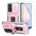thumbnail image 1 of Dteck Case with Screen Protector for Samsung Galaxy A16 5G,Shockproof TPU+PC Case Slide Camera Cover & Rotated Ring Kickstand,Military-Grade Protection Back Phone Case for Galaxy A16 5G,Rosegold, 1 of 8