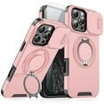 thumbnail image 1 of Dteck Case with Screen Protector for iPhone 11,Magnetic Stand TPU+PC Case with Camera Cover Military Grade Protective Shockproof Case for iPhone 11 ,Pink, 1 of 9