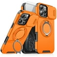 thumbnail image 1 of Dteck Case with Screen Protector for iPhone 16 Pro,Magnetic Stand TPU+PC Case with Camera Cover Military Grade Protective Shockproof Case for iPhone 16 Pro ,Orange, 1 of 9