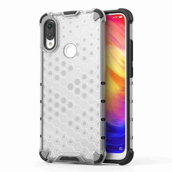 Dteck Case Slim Heavy Duty Armor Case Full Body Bumper (No Front Screen Protector) Hybrid Cover For Xiaomi Redmi Note 7, Clear