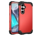 thumbnail image 1 of Dteck Case with Tempered Glass Screen Protector for Samsung Galaxy S25 Plus ,Shockproof 3 Layer Heavy Duty Soft Silicone Rubber Bumper+Hard Plastic Hybrid Protective Cover,Red, 1 of 6