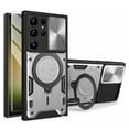 thumbnail image 1 of Dteck Case with Tempered Glass Screen Protector for Samsung Galaxy S25 Ultra,Built-in Kickstand Magnetic Rotate Ring Holder Heavy Duty TPU+PC Shockproof Cover for Galaxy S25 Ultra,Silver, 1 of 7