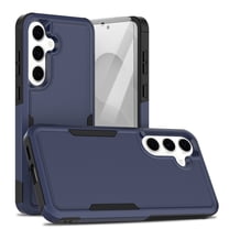 Dteck Case with Tempered Screen Protector for Samsung Galaxy A36 5G,Shockproof TPU PC Case Anti-Slip Protective Shell Back Cover for Galaxy A36 5G,Darkblue