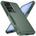 thumbnail image 1 of Dteck Case with Tempered Screen Protector for Samsung Galaxy S25,Shockproof TPU+PC Case Anti-Slip Protective Shell Back Cover for Galaxy S25,Darkgreen, 1 of 5
