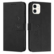 Dteck Case for Apple iPhone 11 6.1-inch,Slim Fit PU Leather Magnetic Folio Shockproof Cards Slots Wallet Cover,Black