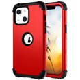 thumbnail image 1 of Dteck Case for Apple iPhone 13 6.1-inch,Shockproof Rubber Case 3-Layer Protection Armor Hybrid Hard Phone Back Cover for iPhone 13,Red, 1 of 6