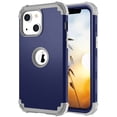 thumbnail image 1 of Dteck Case for Apple iPhone 13 mini 5.4-inch,Shockproof Rubber Case 3-Layer Protection Armor Hybrid Hard Phone Back Cover for iPhone 13 mini,Darkblue, 1 of 6