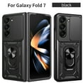 thumbnail image 1 of Dteck Case for Galaxy Z Fold 7 5G Case, Shockproof Slide Lens Protection TPU+PC Built-in Kickstand Dual-Layer Heavy Duty Protection Phone Case, Black, 1 of 12