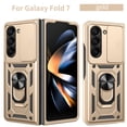 thumbnail image 1 of Dteck Case for Galaxy Z Fold 7 5G Case, Shockproof Slide Lens Protection TPU+PC Built-in Kickstand Dual-Layer Heavy Duty Protection Phone Case, Gold, 1 of 12
