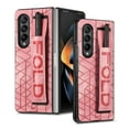 thumbnail image 1 of Dteck Case for Galaxy Z Fold4 5G, Shockproof Protective PU Leather with S Pen Holder Viewing Stand Flip Folio Wrist Strap Cover, Pink, 1 of 10