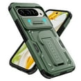 thumbnail image 1 of Dteck Case for Google Pixel 10 /10 Pro, Camera Cover Sliding Design, Drop Protection Shockproof Rugged Phone Cover with Kickstand,Green, 1 of 8