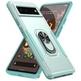 thumbnail image 1 of Dteck Case for Google Pixel 6,Shockproof Rubber Military Grade Dual Layer Case Ring Holder Kickstand Cover Support Magnetic Car Mount,Green, 1 of 8