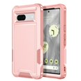 thumbnail image 1 of Dteck Case for Google Pixel 8 Pro,Shockproof Silicone + PC 3-Layer Protective Case Heavy Duty Armor Back Cover,Rosegold, 1 of 7