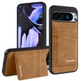 thumbnail image 1 of Dteck Case for Google Pixel 9 / 9 Pro,Magnetic Leather Flip Case Card Slot Wallet Shockproof Rubber Stand Back Cover for Google Pixel 9 / 9 Pro,Brown, 1 of 8