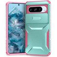 thumbnail image 1 of Dteck Case for Google Pixel 9 Pro,Shockproof TPU+PC Armor Case Slide Lens Protection Cover for Google Pixel 9 Pro,Green, 1 of 7