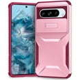 thumbnail image 1 of Dteck Case for Google Pixel 9 Pro,Shockproof TPU+PC Armor Case Slide Lens Protection Cover for Google Pixel 9 Pro,Pink, 1 of 7