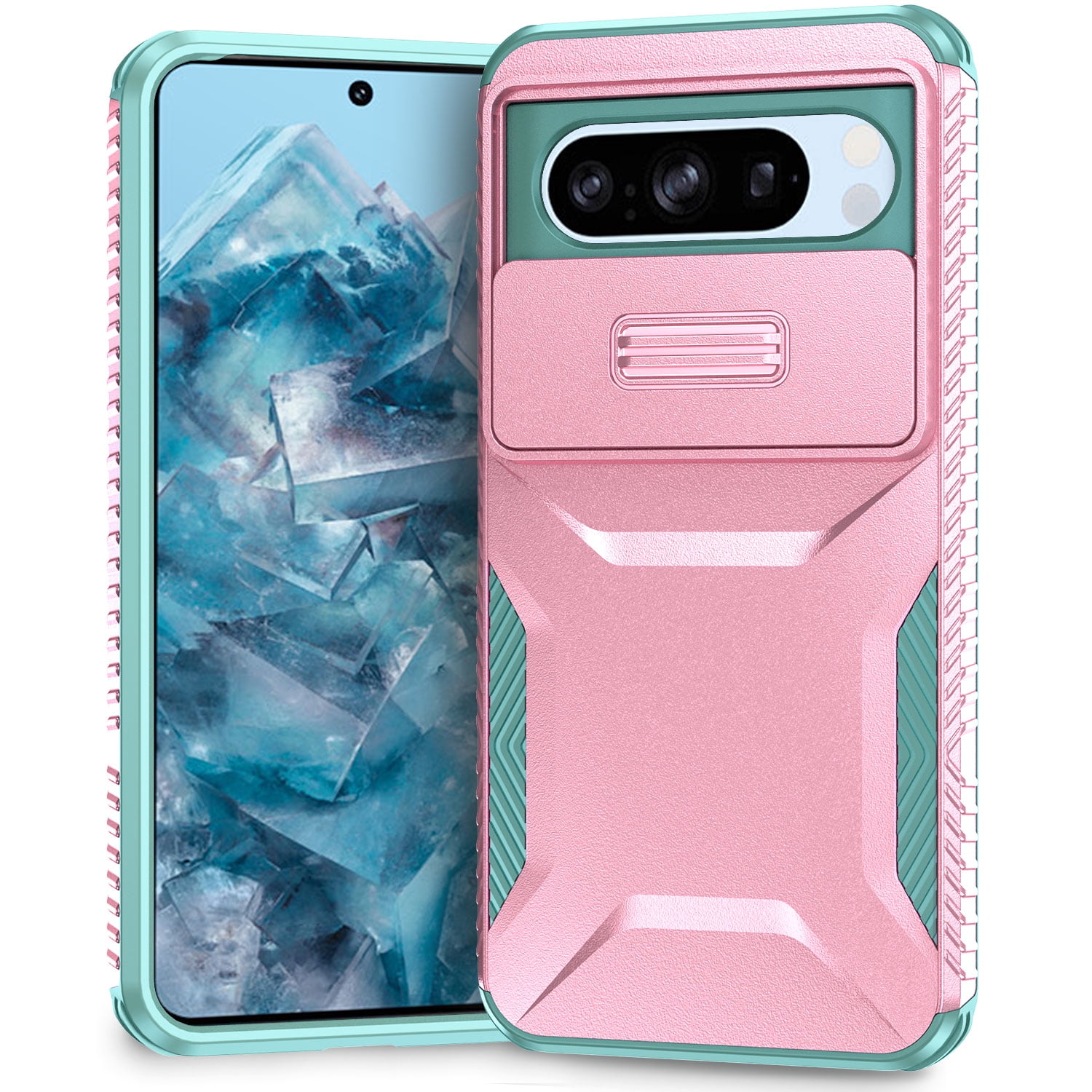 TANYO Custodia OPPO A52 / A72 / A92 | Cover Ibrida TPU + PC Antiurto Con Supporto Anello E Calamita