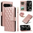 thumbnail image 1 of Dteck Case for Google Pixel 9 Pro Wallet Cover PU Leather Flip Folio Phone Case with Card Holder and Wrist Strap Wallet Protective Cover, Rosegold, 1 of 5