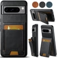 thumbnail image 1 of Dteck Case for Google Pixel 9 Pro XL,Retro Leather Case with Elastic Card Slot Holder Stand Shockproof TPU Cover for Google Pixel 9 Pro XL,Black, 1 of 6