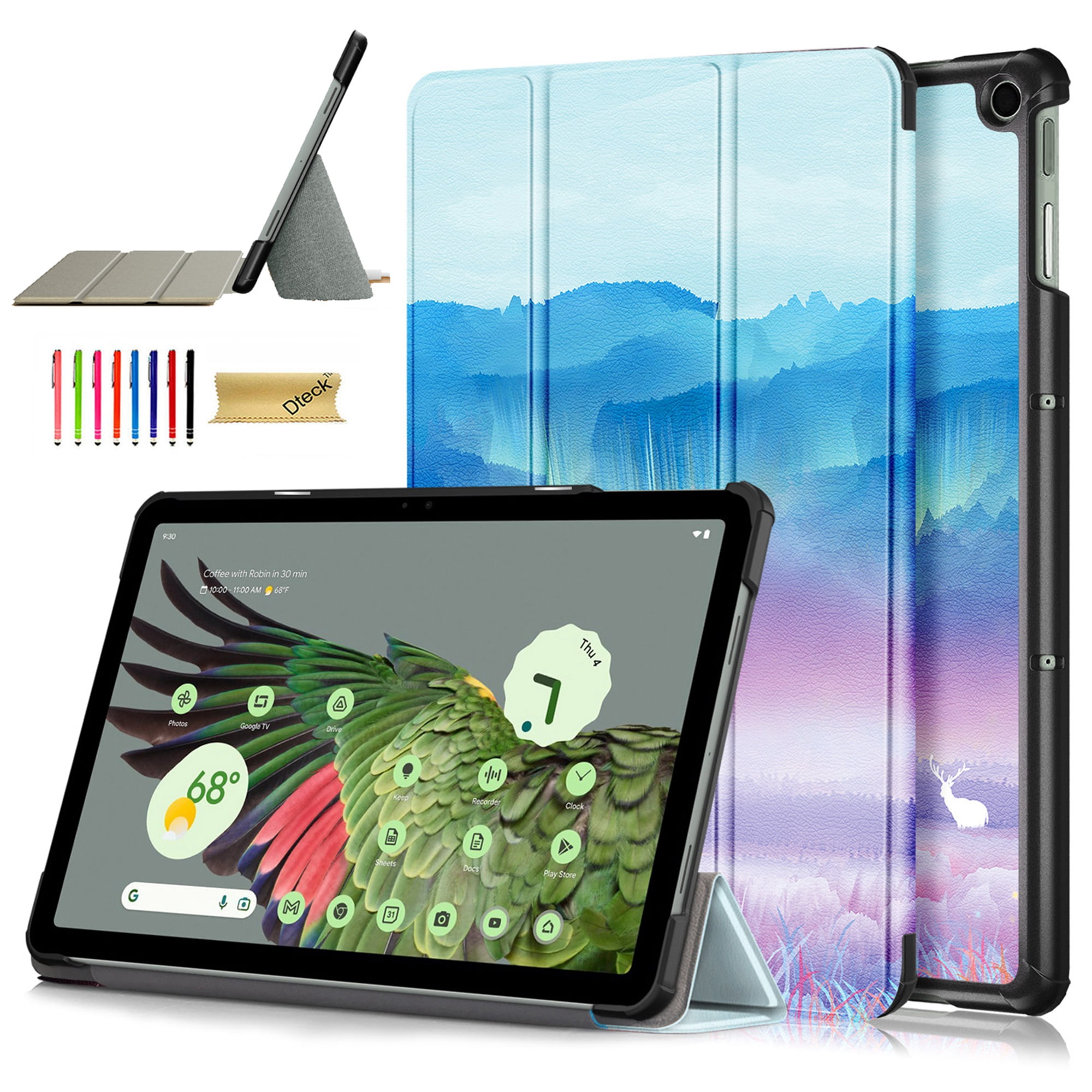 Dteck Case for Google Pixel Tablet 2023, Ultra Slim Foldable Folio ...