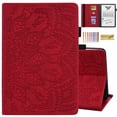 thumbnail image 1 of Dteck Case for Kindle Scribe 10.2 Inch 2022, Embossed PU Leather Credit Card Slots Holder Multiple Angle Stand Folio Flip Case Auto Wake/Sleep, Red, 1 of 7