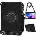 thumbnail image 1 of Dteck Case for Lenovo Tab M10 Plus 3rd Gen 2022 10.6 inch Heavy Duty Shockproof Kickstand Rugged Cover with Shoulder Strap, Black, 1 of 7