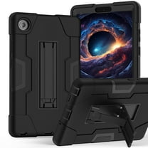 Dteck Case for Lenovo Tab One 8.7 inch/K9 TB305FU 2025, Heavy Duty Rugged Dropproof Protective Cover Stable Kickstand,Black