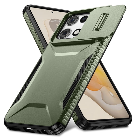 Dteck Case for Motorola Moto G 5G (2025),Shockproof TPU+PC Case Sliding Camera Protection Anti-Slip Back Cover for Moto G 5G 2025,Darkgreen