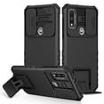 thumbnail image 1 of Dteck Case for Motorola Moto G Pure 2021 Released 6.5 inch, Shockproof With Slide Camera Foldable Kickstand Protective Rugged Cover,Black, 1 of 11