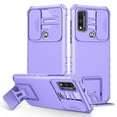 thumbnail image 1 of Dteck Case for Motorola Moto G Pure 2021 Released 6.5 inch, Shockproof With Slide Camera Foldable Kickstand Protective Rugged Cover,Purple, 1 of 11