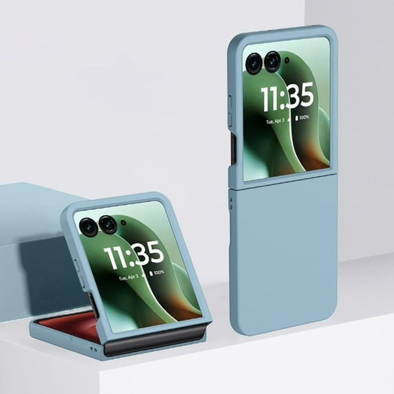 Dteck Case for Motorola Razr 2024,Slim Flip Phone Case,Thin Premium Hard Plastic Matte Anti-Scratch Cover Case for Motorola Razr 2024,Skyblue