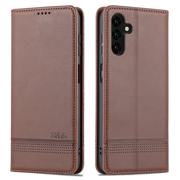 Dteck Case for Samsung Galaxy A13 5G,Shockproof Leather Card Holder Wallet Hybrid Rubber Kickstand Cover for Galaxy A13 5G,Brown