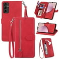 thumbnail image 1 of Dteck Case for Samsung Galaxy A14 5G,Magnetic Leather 7 Card Slots Zipper Wallet Case Shockproof Rubber Kickstand Cover with Wrist Strap, Red, 1 of 6