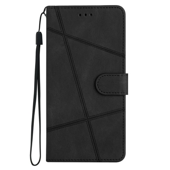 Dteck Case for Samsung Galaxy A14 5G,Magnetic Leather Card Slots Wallet Case Kickstand Shockproof Rubber Cover with Wrist Strap,Black