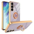 thumbnail image 1 of Dteck Case for Samsung Galaxy A16 5G,Shockproof Electroplated Plating TPU Ring Holder Stand Case Magnetic Slim Cover for Galaxy A16 5G,Lightpurple, 1 of 6